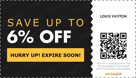 louis vuitton printable coupon|louis vuitton discount code.